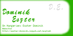 dominik eszter business card